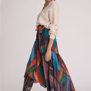 Anthropologie Hutch Printed Maxi Skirt